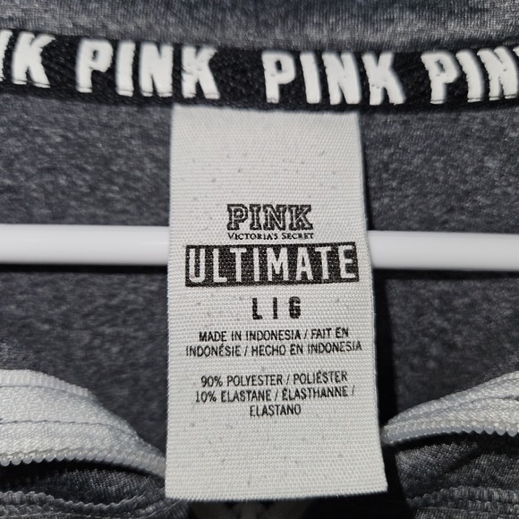 PINK Victoria's Secret Gray and White Long Sleeve Top - Picture 3 of 4